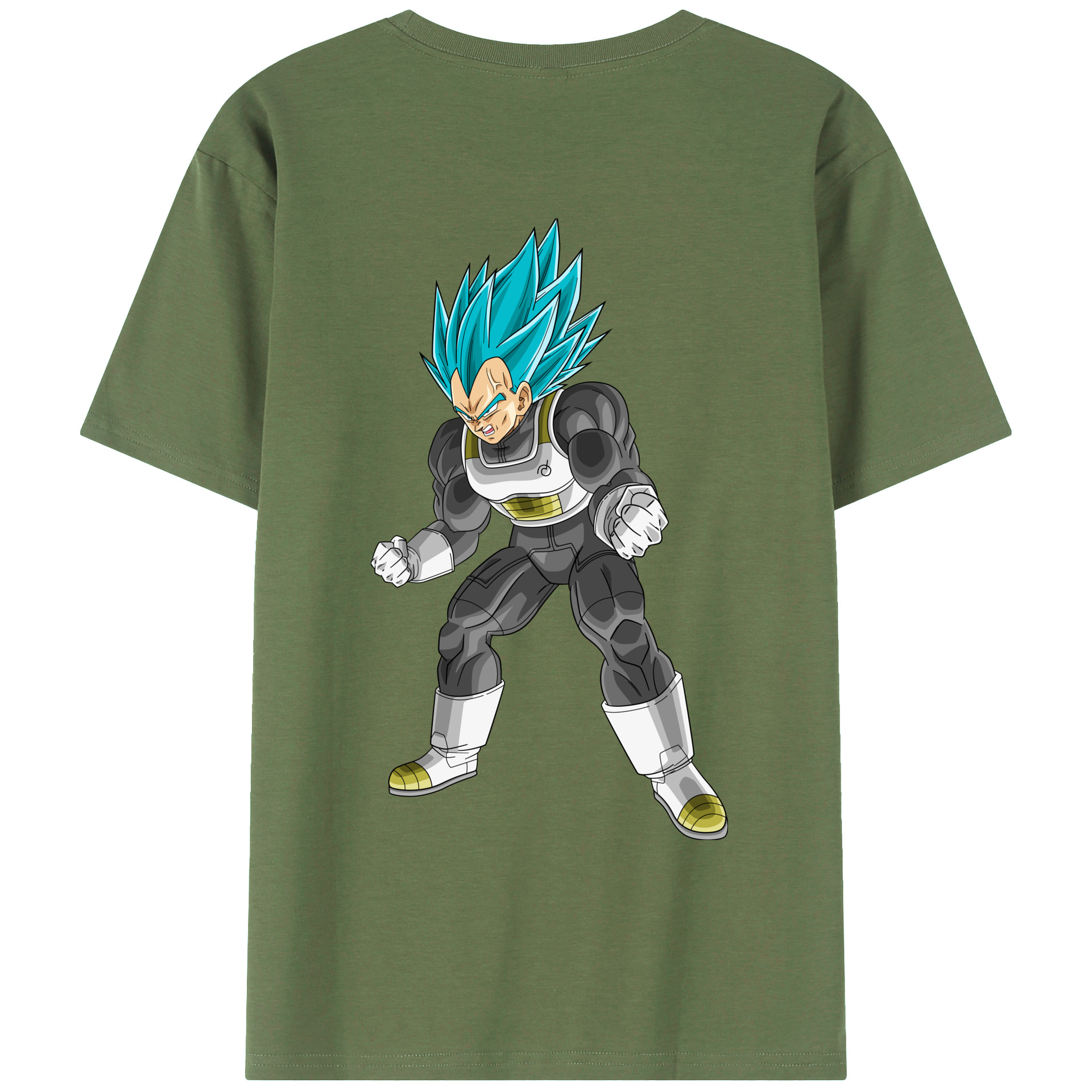 （画像用） ドラゴンボール ベジータ四世（Bejīta Yonsei）DRAGON BALL Vegeta IV 綿100％ メンズ半袖Tシャツ（バックプリント） 通気性